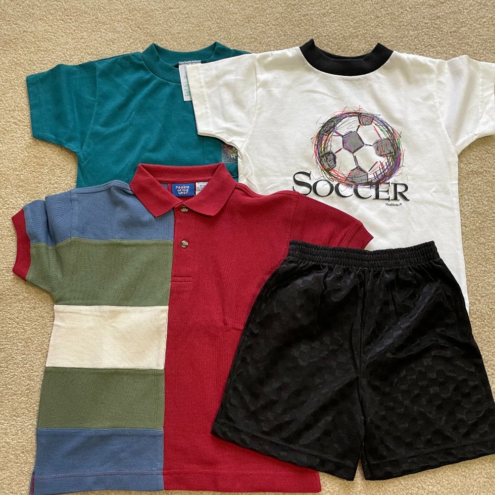 [NEW] Boys T-Shirt Shorts Bundle Lot M/5T/6